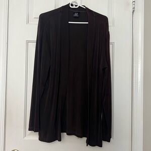 Citiknit Dark Brown Open Front Cardigan